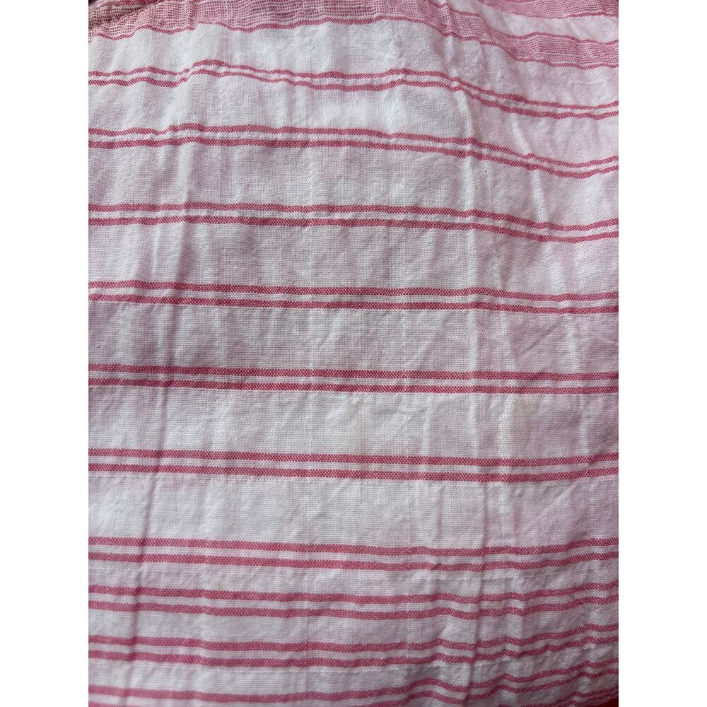 Habitat Cotton Blend Blouse Top Boxy Fit Pink & White Stripe XXL Boho Lagenlook - Picture 3 of 8